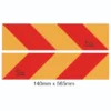 Back C-Caution Reflective - Paper Rectangle