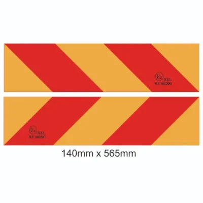 Back C-Caution Reflective - Paper Rectangle